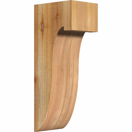 Del Monte Rough Sawn Corbel, Western Red Cedar, 6W X 8D X 20H